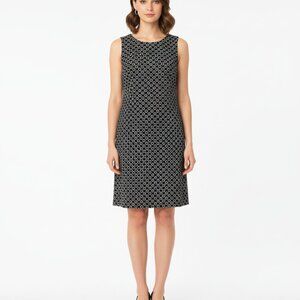 *Mario Serrani Italy Black and White Shift Sleeveless Dress